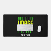 編集可能モダンなシンプルブラックイメージ文字テンプレート デスクマット (キーボード&マウス)