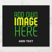 編集可能モダンなシンプルブラックイメージ文字テンプレート ビールラベル (シングルラベル)