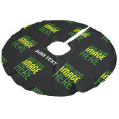 編集可能モダンなシンプルブラックイメージ文字テンプレート フェイクリネンツリースカート (アングル)