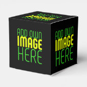 編集可能モダンなシンプルブラックイメージ文字テンプレート フェイバーボックス (裏面サイド)