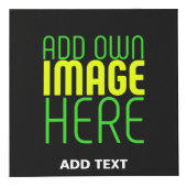 編集可能モダンなシンプルブラックイメージ文字テンプレート フォトキューブ (右)