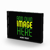 編集可能モダンなシンプルブラックイメージ文字テンプレート フォトブロック (右)