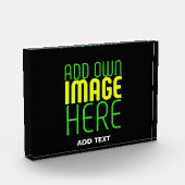 編集可能モダンなシンプルブラックイメージ文字テンプレート フォトブロック (左)