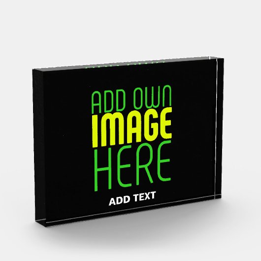 編集可能モダンなシンプルブラックイメージ文字テンプレート フォトブロック (左)