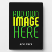 編集可能モダンなシンプルブラックイメージ文字テンプレート フォトプラーク (正面)