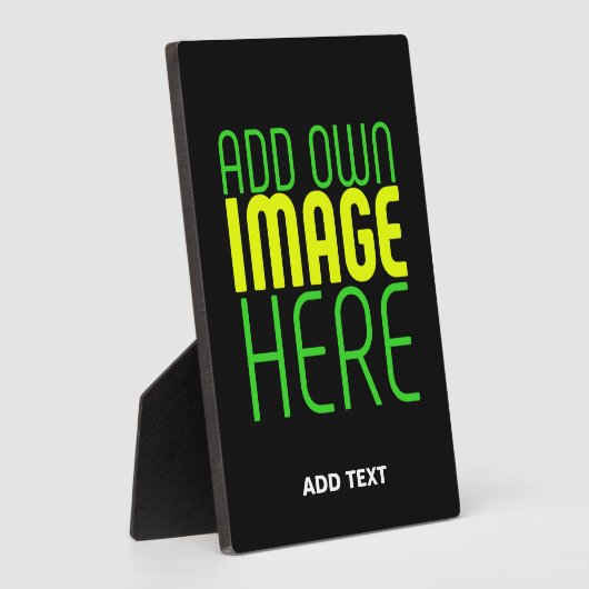 編集可能モダンなシンプルブラックイメージ文字テンプレート フォトプラーク (側面)