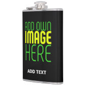 編集可能モダンなシンプルブラックイメージ文字テンプレート フラスク (左)