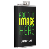 編集可能モダンなシンプルブラックイメージ文字テンプレート フラスク (右)