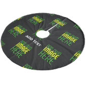 編集可能モダンなシンプルブラックイメージ文字テンプレート フリース ツリースカート (アングル)