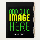 編集可能モダンなシンプルブラックイメージ文字テンプレート プランナー手帳 (裏面)