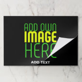 編集可能モダンなシンプルブラックイメージ文字テンプレート ペーパーパッド (折り畳み)