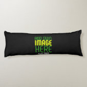 編集可能モダンなシンプルブラックイメージ文字テンプレート ボディピロー (裏面)