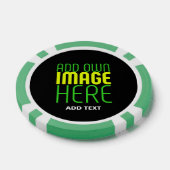 編集可能モダンなシンプルブラックイメージ文字テンプレート ポーカーチップ (シングル)