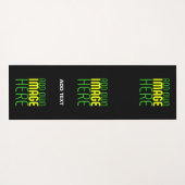 編集可能モダンなシンプルブラックイメージ文字テンプレート ヨガマット (裏面(横))