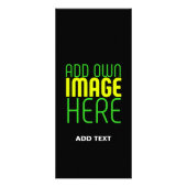 編集可能モダンなシンプルブラックイメージ文字テンプレート ラックカード (裏面)