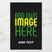 編集可能モダンなシンプルブラックイメージ文字テンプレート ワインラベル (シングルラベル)