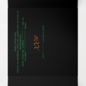 編集可能モダンなシンプルブラックイメージ文字テンプレート 三つ折りカード (内部中)