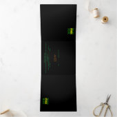 編集可能モダンなシンプルブラックイメージ文字テンプレート 三つ折りカード (内部)