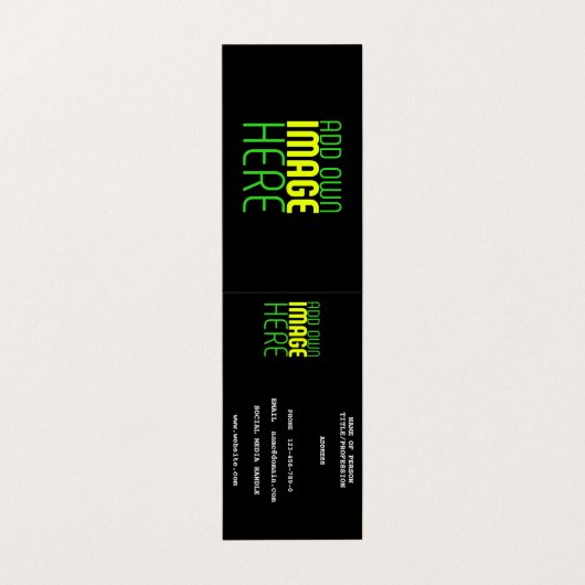 編集可能モダンなシンプルブラックイメージ文字テンプレート 名刺 (外部フラット)