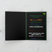 編集可能モダンなシンプルブラックイメージ文字テンプレート 招待状 (内部)