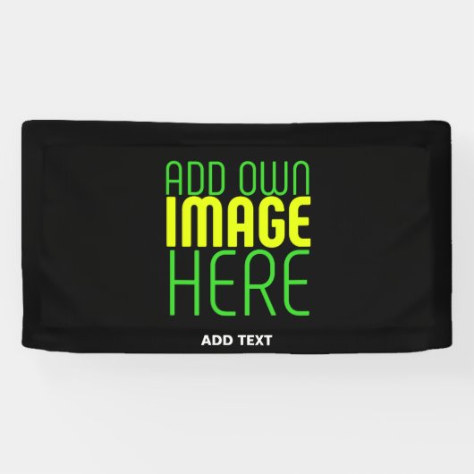 編集可能モダンなシンプルブラックイメージ文字テンプレート 横断幕 (横)