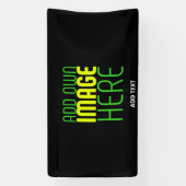 編集可能モダンなシンプルブラックイメージ文字テンプレート 横断幕 (縦)