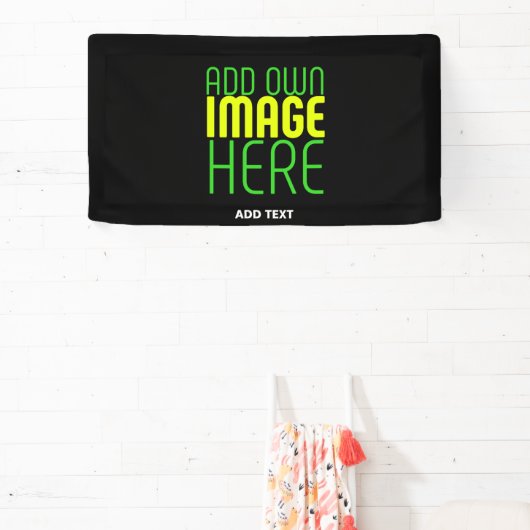 編集可能モダンなシンプルブラックイメージ文字テンプレート 横断幕 (インサイチュ)