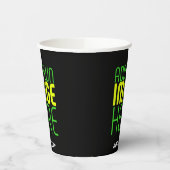 編集可能モダンなシンプルブラックイメージ文字テンプレート 紙コップ (左)