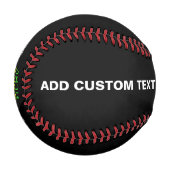 編集可能モダンなシンプルブラックイメージ文字テンプレート 野球ボール (正面左)