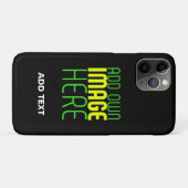 編集可能モダンなシンプルブラックイメージ文字テンプレート Case-Mate iPhoneケース (裏面(横))