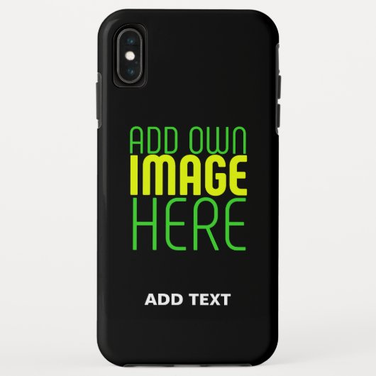 編集可能モダンなシンプルブラックイメージ文字テンプレート Case-Mate iPhoneケース (裏面)