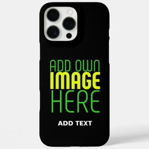 編集可能モダンなシンプルブラックイメージ文字テンプレート iPhone 16 PRO MAXケース