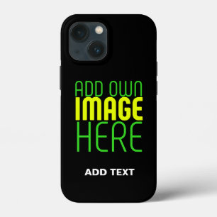 編集可能モダンなシンプルブラックイメージ文字テンプレート iPhone 13 MINIケース