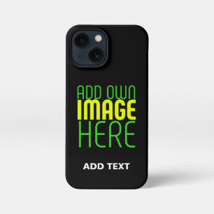 編集可能モダンなシンプルブラックイメージ文字テンプレート iPhone 13 MINIケース