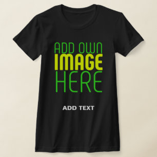 編集可能モダンなシンプルブラックイメージ文字テンプレート Tシャツ