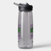 編集可能モダンなシンプル文字灰画像テンプレート ウォーターボトル (右面)