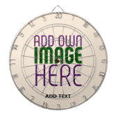 編集可能モダンなシンプル自然画像文字テンプレート ダーツボード (正面)