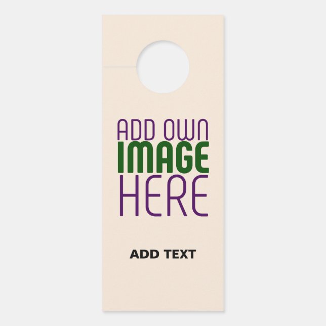 編集可能モダンなシンプル自然画像文字テンプレート ドアノブサイン (正面)