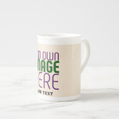 編集可能モダンなシンプル自然画像文字テンプレート ボーンチャイナマグカップ (正面右)