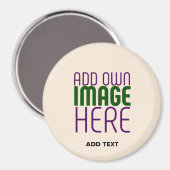 編集可能モダンなシンプル自然画像文字テンプレート マグネット (正面/裏面)