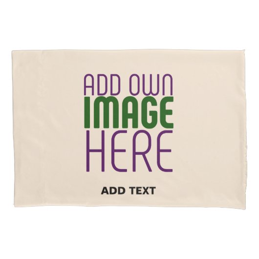 編集可能モダンなシンプル自然画像文字テンプレート 枕カバー (正面)