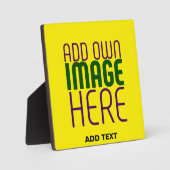 編集可能モダンなシンプル黄色の画像文字テンプレート フォトプラーク (正面)