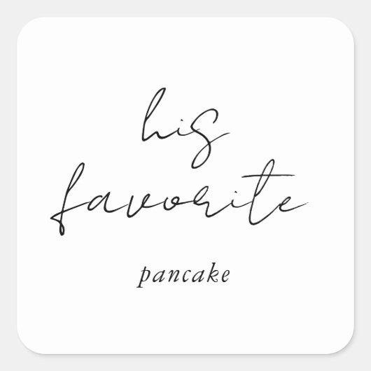 編集可能モダンなスお気に入りのクリプト結婚式の引き出物 スクエアシール (正面)