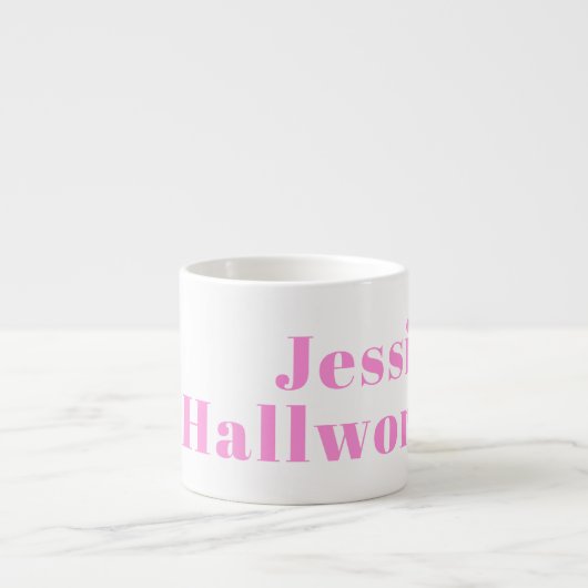 編集可能モダンなビジネス名または名と姓 エスプレッソカップ (正面)