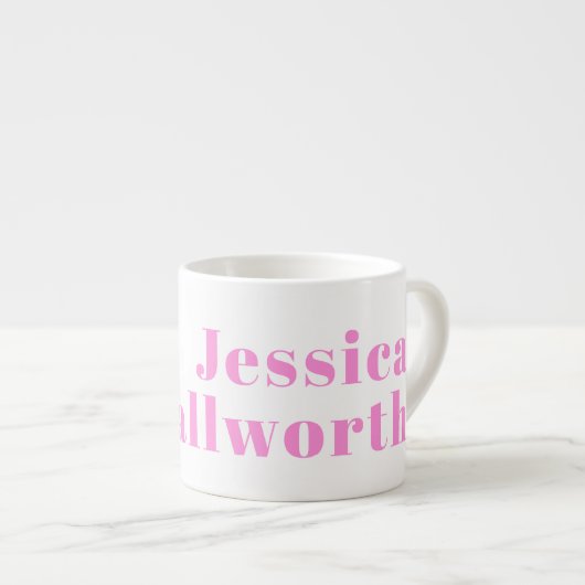 編集可能モダンなビジネス名または名と姓 エスプレッソカップ (正面右)