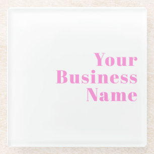 編集可能モダンなビジネス名または名と姓 ガラスコースター
