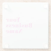 編集可能モダンなビジネス名または名と姓 ガラスコースター (裏面)