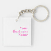 編集可能モダンなビジネス名または名と姓 キーホルダー (裏面)