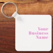 編集可能モダンなビジネス名または名と姓 キーホルダー (正面)
