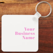 編集可能モダンなビジネス名または名と姓 キーホルダー (裏面)